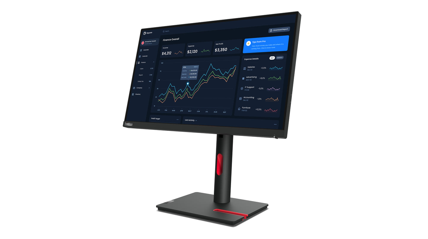 Lenovo ThinkVision T22i-30 LED display 54.6 cm (21.5") 1920 x 1080 pixels Full HD Black