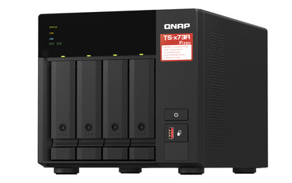 QNAP TS-473A NAS Tower Ryzen Embedded V1500B 8 GB DDR4 0 TB QNAP Turbo System Black