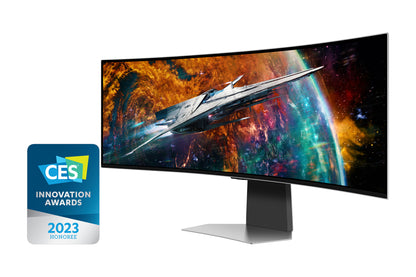 Samsung G95SC computer monitor 124.5 cm (49") 5120 x 1440 pixels Dual QHD OLED Silver