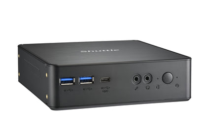 Shuttle XPC Nano PC NC40U7, Intel Core i7-1255U, 1x HDMI, 1x DP,1xUSB-C/DP, 6x USB3.2, 1x 2.5" bay, 2x M.2, 1x LAN, RAID, 24/7 permanent operation, incl. VESA & Stand