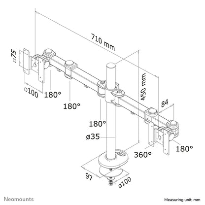 Neomounts desk monitor arm