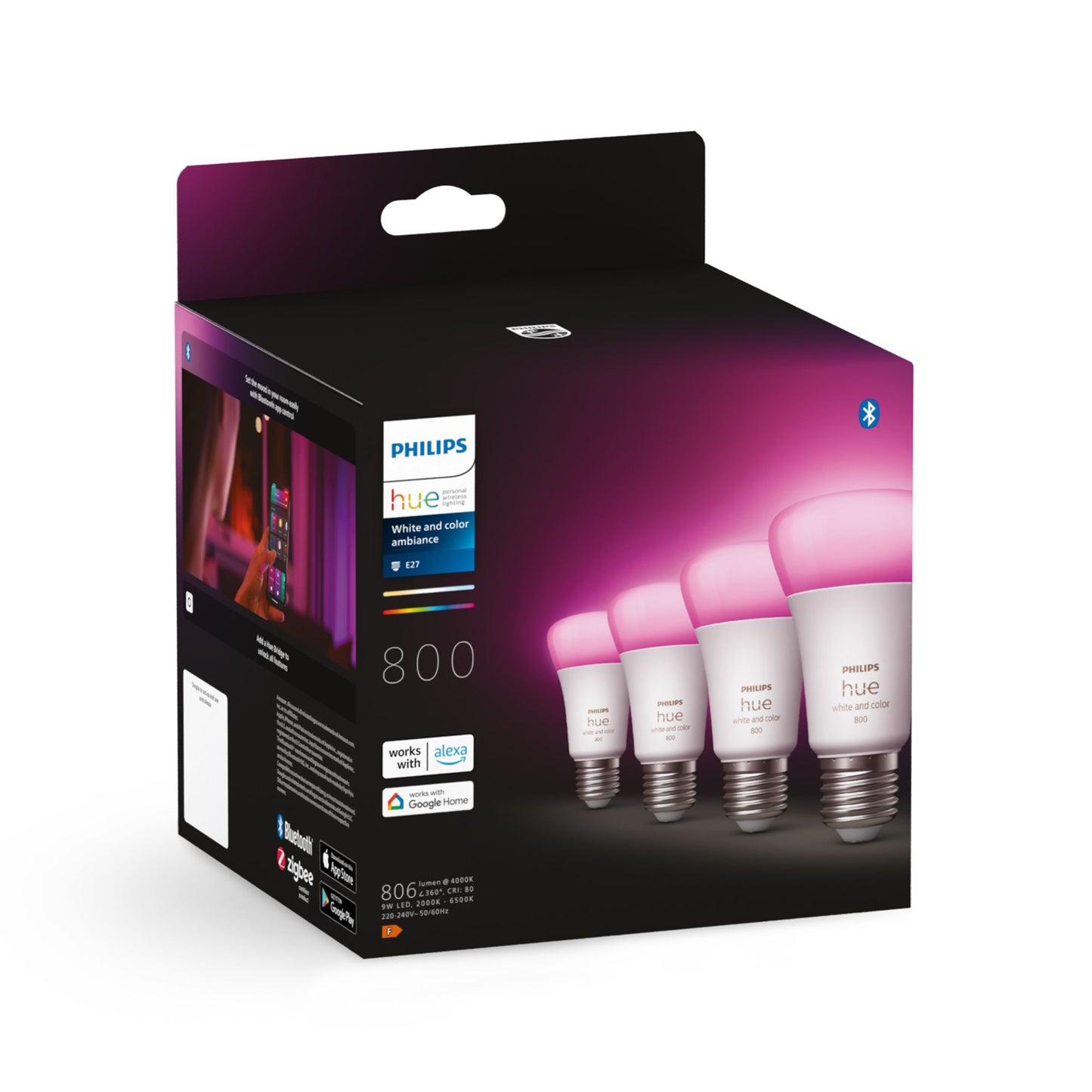 Philips Hue White and colour ambience 8719514328402 smart lighting Smart bulb Bluetooth/Zigbee 9 W