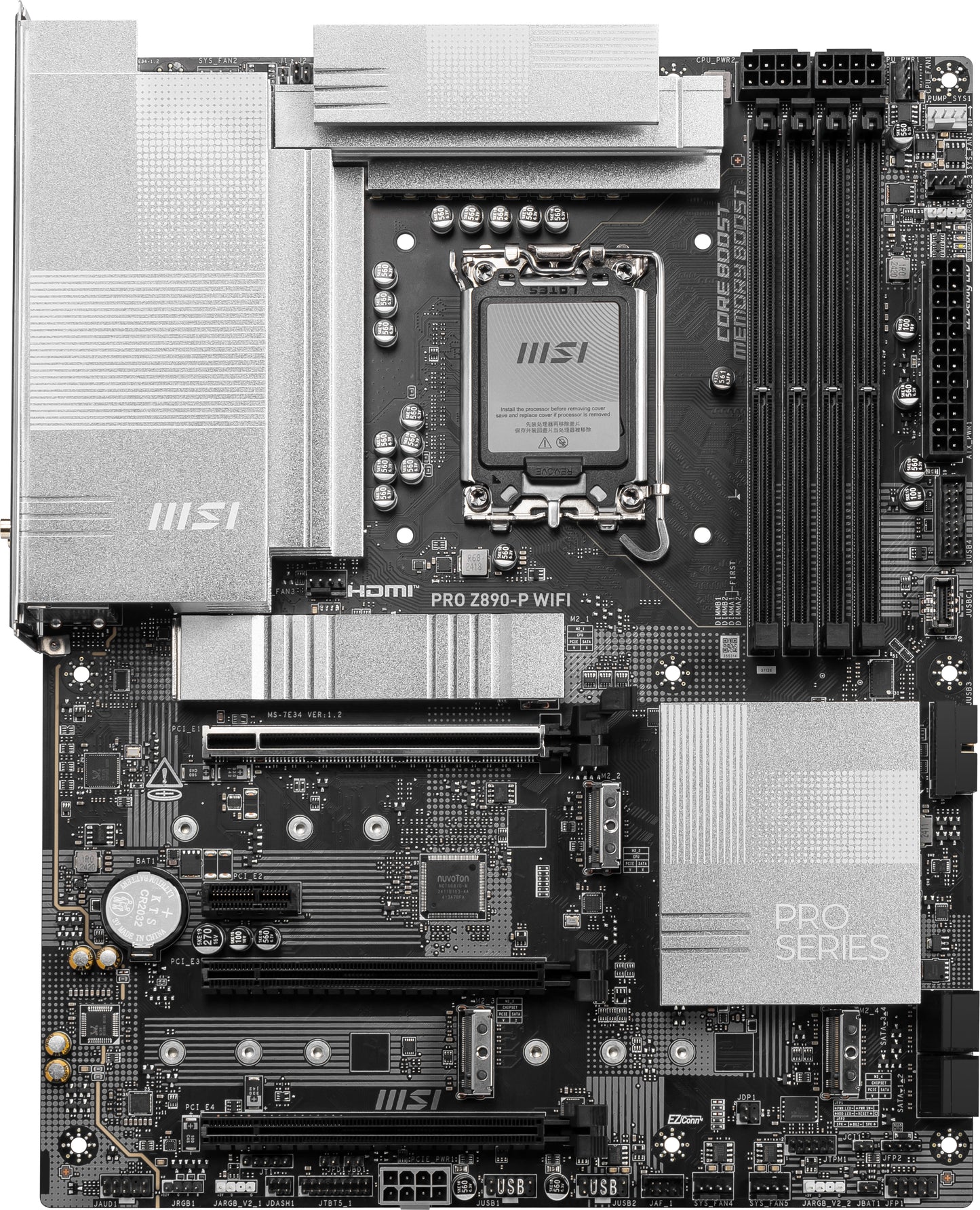 MSI PRO Z890-P WIFI motherboard Intel Z890 LGA 1851 (Socket V1) ATX