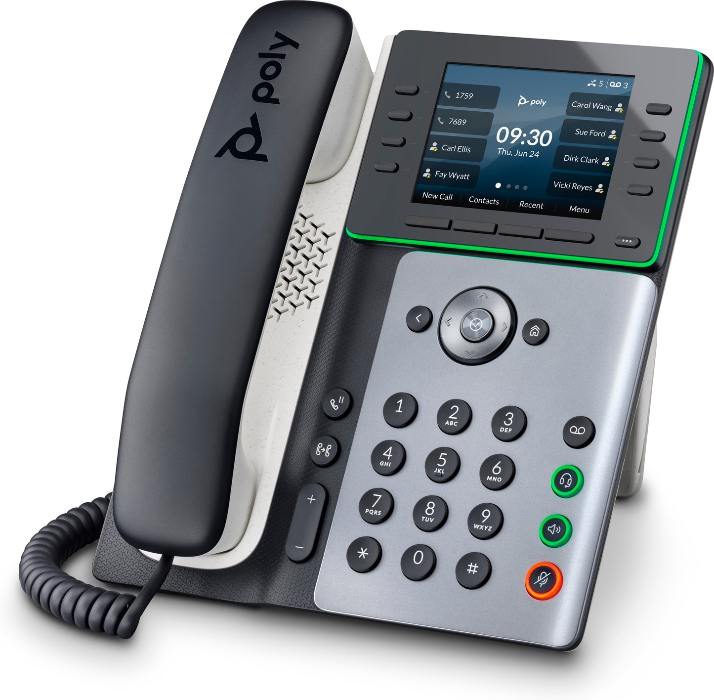 POLY Edge E320 IP Phone and PoE-enabled