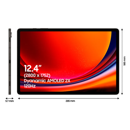 Samsung Galaxy Tab S9+ SM-X810N Qualcomm Snapdragon 256 GB 31.5 cm (12.4") 12 GB Wi-Fi 6 (802.11ax) Android 13 Graphite