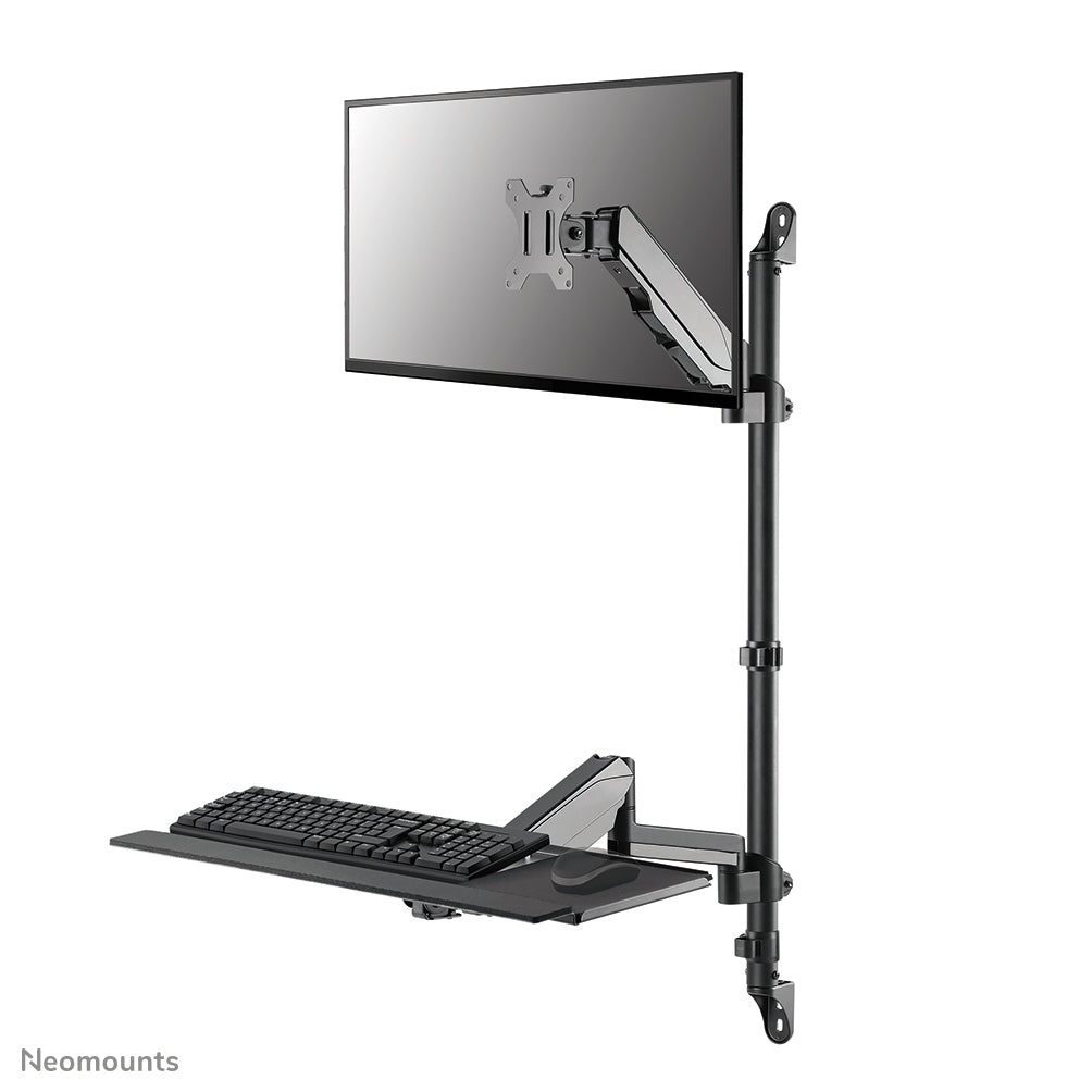 Neomounts wall mounted sit-stand workstation