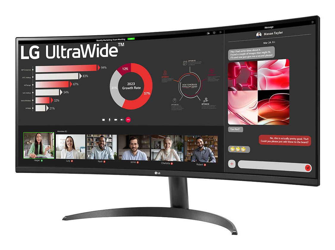 LG 34WR50QK-B computer monitor 86.4 cm (34") 3440 x 1440 pixels Wide Quad HD Black