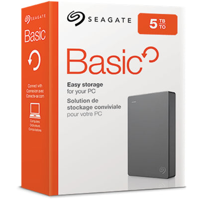 Seagate Basic external hard drive 5 TB 2.5" 3.2 Gen 1 (3.1 Gen 1) Silver