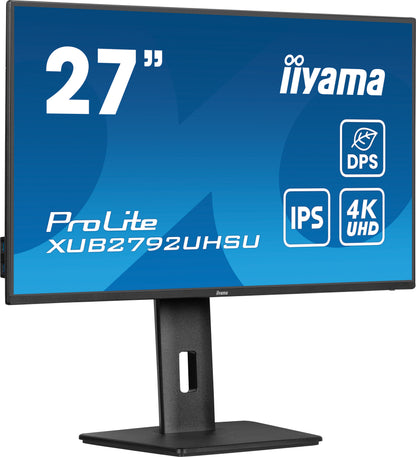 iiyama ProLite XUB2792UHSU-B6 computer monitor 68.6 cm (27") 3840 x 2160 pixels 4K Ultra HD LED Black