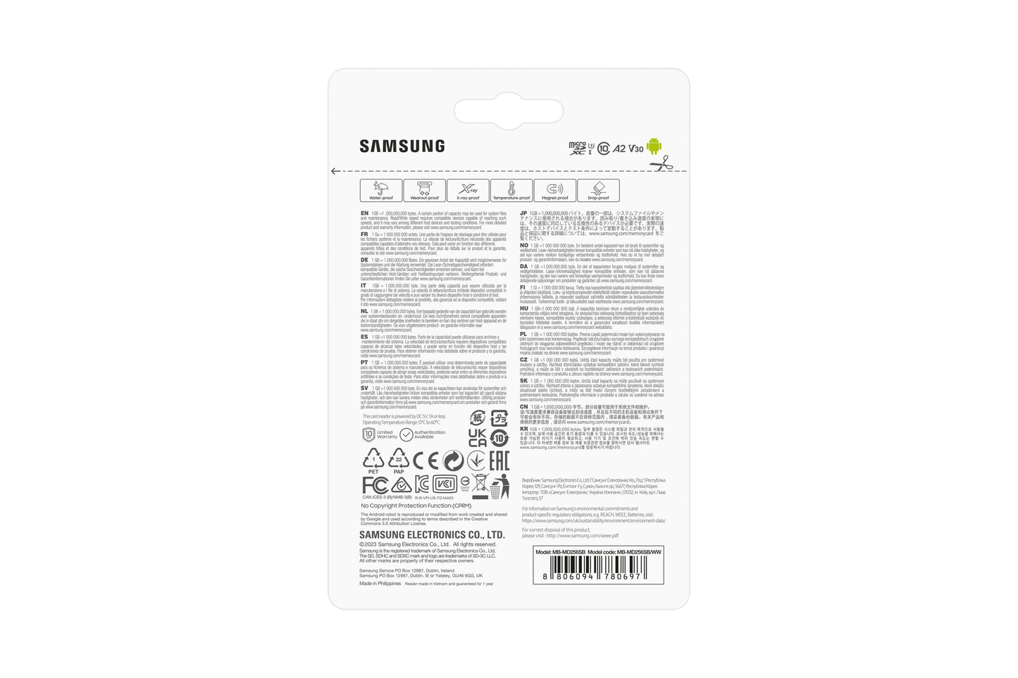 Samsung MB-MD256S 256 GB MicroSDXC UHS-I Class 10