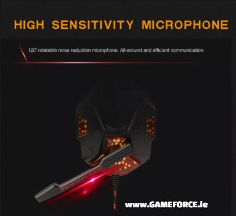 PC-LINK SY830mv - RED / Black Gaming Headset USB WIRED with Luminous Red - TECHDIRECT GAMEFORCE.IE -  Ireland - Carlow - Dublin - Cork